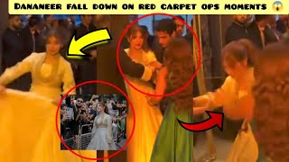 DanaNeer fall down badly on red carpet 😱 Kaushal khan help her during her tough time [upl. by Eeleimaj]