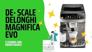 Delonghi Magnifica EVO descaling  cleaning and maintenance [upl. by Leede]