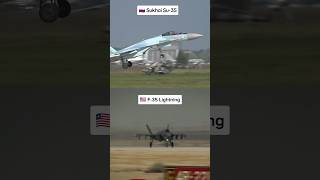 🇷🇺 Sukhoi Su35 VS F35 Fighter Jet 🇺🇲 fighterjet militaryaircraft [upl. by Wetzel]