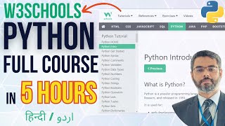 W3Schools Python Full Course in 6 HoursUrdu  W3Schools Python Tutorial  Python for Beginners [upl. by Nazario]