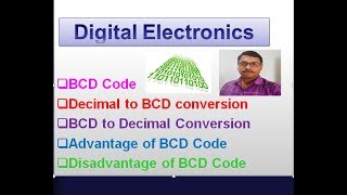 Binary Coded Decimal tutorial digital electronics Decimal bcd conversion advantage  lectures [upl. by Ahsirtak563]