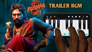 Pushpa 2  Tralier  BGM  Walkband Loop  Piano Tutorial On Mobile [upl. by Esirahc574]