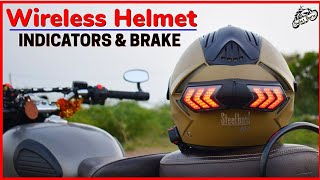 Wireless Helmet Indicator amp Brake Light  Best Riding Gadget [upl. by Htinnek131]