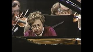 Alicia de Larrocha Performes Mozart piano concerto 24 k 491 LIVE [upl. by Noevad883]