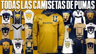 Todas las camisetas de PUMAS UNAM ● De 1954 a 2022 Las ● Más de103 Jerseys [upl. by Walls]