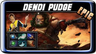 Dendi Pudge Epic Dota 2 Gameplay Highlights Ranked MMR [upl. by Aciretehs622]