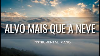 Fundo Musical  ALVO MAIS QUE A NEVE  Instrumental Piano  Devocional  Oração [upl. by Ahseenak534]