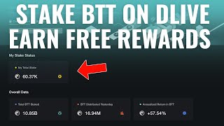 How to Stake BTT on DLive and Earn Free Rewards [upl. by Alleunamme434]