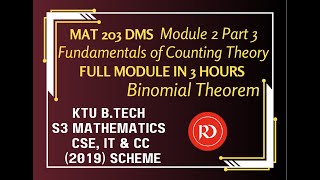 KTU BTech Maths 3rd Sem  Module 2  Part 3  Fundamentals of Counting Theory [upl. by Qooraf]