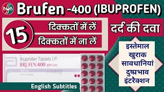 Brufen 400 mg tablet uses in hindi ibuprofen tablet ip 400 mg uses ibuprofen side effects [upl. by Laddy480]