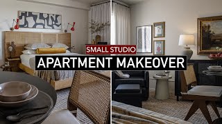 SMALL STUDIO APARTMENT MAKEOVER  decorating ideas DIYs full tour [upl. by Ashlan981]