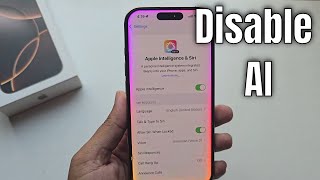 How to disable apple intelligence AI iPhone  Turn off Apple AI [upl. by Yemac]