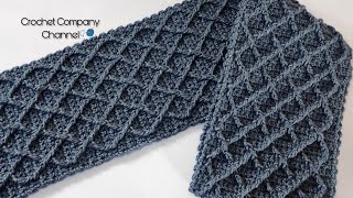 كروشيه كوفيه  سكارف رجالى  سيدات  Crochet Scarf [upl. by Langsdon332]