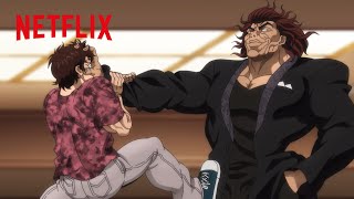 Yujiro Disciplines Baki  Baki Hanma Season 2 The Father VS Son Saga  Clip  Netflix Anime [upl. by Luahs56]