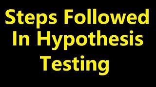 HYPOTHESIS TESTING FOR MEAN REQUIRED STEPS [upl. by Namas]