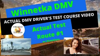 ACTUAL TEST ROUTE Winnetka DMV Test Route 1  Behind The Wheel Drivers License Tip Video Pass [upl. by Ibocaj788]