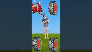 Big truck tyre to 😭 scooter rikshaw auto cycle vfx funny video 😂 shorts [upl. by Liew]