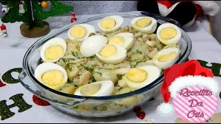 ESPECIAL DE NATAL SALADA DE BACALHAU  RECEITAS DA CRIS [upl. by Pacifa]