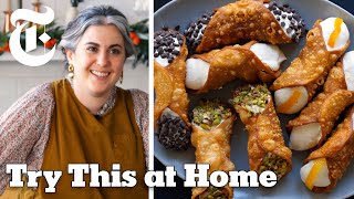 Make Perfect Cannoli With Claire Saffitz  Try This at Home  NYT Cooking [upl. by Hukill117]