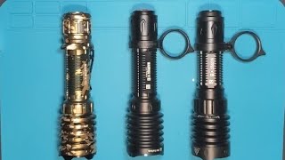 OLIGHT WARRIOR X PRO X 3 amp X4 SIDE BY SIDE COMPARISON WITH BEAMSHOTS [upl. by Nitsa]