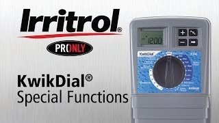 How to use the Special Functions on the Kwik Dial Controller [upl. by Newo]