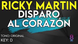 Ricky Martin  Disparo Al Corazón  Karaoke Instrumental [upl. by Kelcie115]