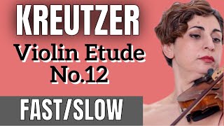 Kreutzer Violin Etude no 12 FASTSLOW  Diana Seitz [upl. by Aissila714]