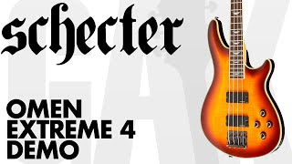 Schecter  Omen Extreme 4 Demo at GAK [upl. by Llenal]