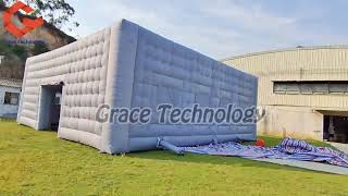 Event Party Tent Inflatable Nightclub Tent LED Lighting Cube Tent Inflatables for Decoration [upl. by Pablo]