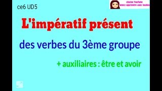 Limpératif présent des verbes du 3ème groupe [upl. by Orlantha]