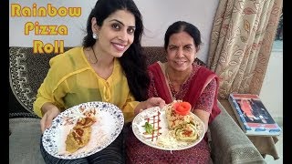 Holi Recipe  Rainbow Pizza Roll  City Ki Rasoi Se RJ Deepika [upl. by Aynekat]