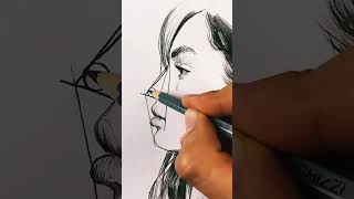 ✨ Easy Drawing Trick howtodraw drawingsketch drawingtutorial pencildrawing yt creative shorts [upl. by Nelli]