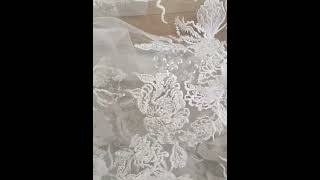 JB040 Shop Online Beaded Embroidered Bridal Lace Material Fabric For Dresses bridalfabric [upl. by Spiegelman]