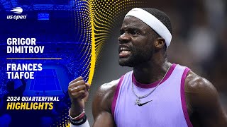 Grigor Dimitrov vs Frances Tiafoe Highlights  2024 US Open Quarterfinal [upl. by Conlin49]