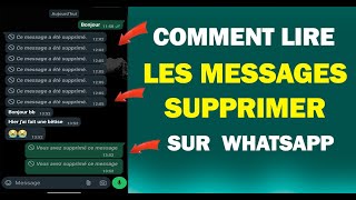 Comment voir les messages supprimer sur WhatsApp  lire les messages supprimer sur WhatsApp [upl. by Abdul579]