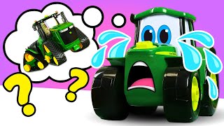 Le petit tracteur Johnny a perdu son papa Jeux avec voitures pour enfants [upl. by Pantheas]