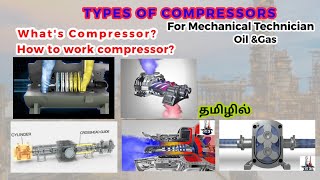 WHATS COMPRESSOR  TYPES OF COMPRESSOR  MECHANICAL ROTATING TECHNICIAN 🧑‍🔧  OilampGas Tamil🔧 [upl. by Jael]