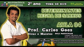 Matrizes e Determinantes fácil  Aula04 [upl. by Htnnek]