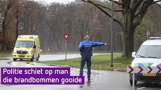 Politie schiet op man die brandbommen gooit in Rheden [upl. by Kathleen853]