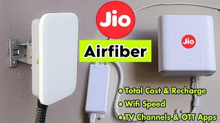 Jio Airfiber Installation And Review After 1 Month Use  Jio Air Fiber 5G Recharge Total Cost OTT [upl. by Anahcar]