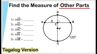 Tagalog Diameter and Chord Rule How to Find the Other Parts of the Circle Mathematics10 [upl. by Bing]