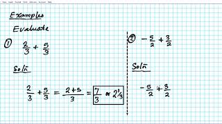 Accuplacer Review How to add and subtract fractions with like denominators [upl. by Dorine]