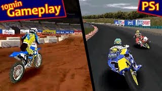 Moto Racer World Tour  PS1 Gameplay [upl. by Surovy]