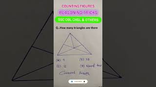 Counting Figures Triangles Counting Reasoning on Counting Figure  Reasoning Classes shorts [upl. by Ahseinad]