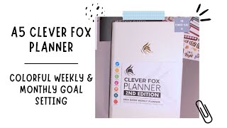 Clever Fox Planner 2nd Edition DATED Colorful Weekly amp Monthly Goal Setting [upl. by Yenttirb]