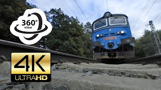 360° camera under freight train 4K [upl. by Bromley]