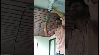 soffit panel ceiling installation youtubeshorts shorts pvc [upl. by Belldas]