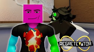 justan oval plays Roblox Regretevator [upl. by Schwitzer85]