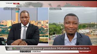 Ghanas former president Mahama wins election [upl. by Morry]