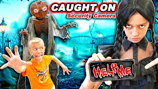 Catch Monsters On Halloween On Security Camera [upl. by Kemme]